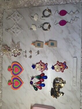14 Multicolor Novelty Earrings Set